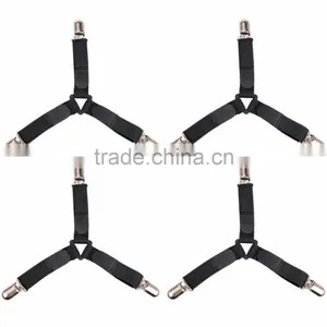 4 Pack Triangle Bed Mattress Sheet Clip Grippers Straps Suspender Fasteners Holder thumbnail-1