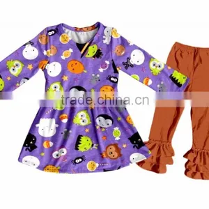 Children's Cotton Clothes Halloween Outfit Wholesale Remake Polka Dot Clothes Suit Sets Fall Children Clothing thumbnail-4