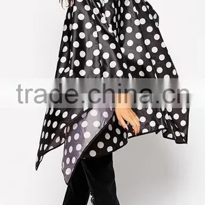 All Over Polka Dot Ladies Hooded Poncho thumbnail-3