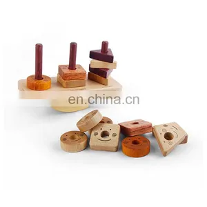 High Quality Early Educationa Wooden Montessori Toys Toddler Sorter Blocks With Factory Price thumbnail-5