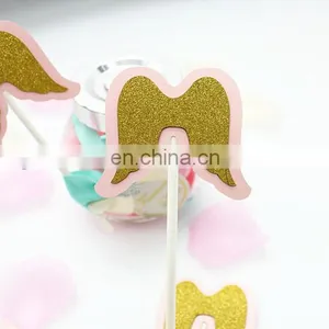 Angel Wings Cupcake Topper Bridal Shower Birthday Party Cupcake Toppers thumbnail-4