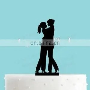 Bride and Bride Couple In Love Acrylic Wedding Cake Topper Lesbian Cake Topper thumbnail-1