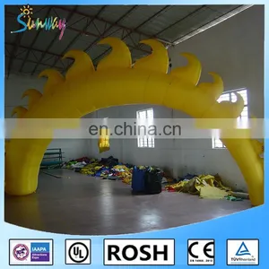 300''L*200''H Sun Shape Beautiful Yellow Color Inflatable Advertising Arch, Cheap Inflatable Arch, Inflatable Arches thumbnail-2