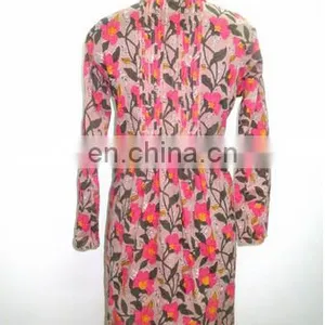 High Quality Cotton Designer Kurti Pintuck Indian Tunic / Ethnic Clothing / India & Pakistan Clothing thumbnail-3