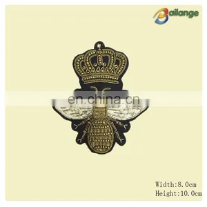 Handmade Metallic Embroidery Bee Patch for Ladies Bags thumbnail-1