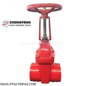 Heavy Type Groove Cast Iron DN150 GGG50 PN16 Gate Valve thumbnail-1