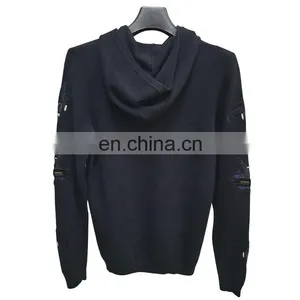 DiZNEW 2019 Streetwear Men's Pullover Hoodies Sweater Embroidered High Quality Sweaters thumbnail-2