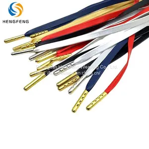 Premium Fashion Custom Colored Flat PU Leather Shoelace With Metal Tips For Men And Women thumbnail-4