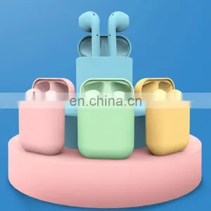2020 Top Sell I12 Macaroon Fashion Design Cheap Price in Ear Warter Proof Anti-noise Bluetooth 5.0 Wireless Earphone thumbnail-7