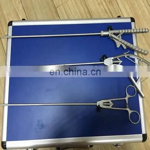 Reusable Laparoscopic Instruments Heavy V Shaped Curved Needle Holder Forceps thumbnail-7