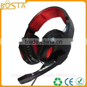 USB Comfortable China Wholesale LED Gaming Headsets With Stick Mic and 3.5mm Jack thumbnail-3
