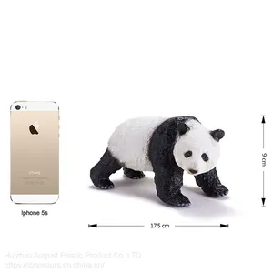 Cotton Filled Male Giant Panda Figurine China Panda Jungle Animal Model Toy Wholesale Natural Black Panda Bear Action Figurines thumbnail-5