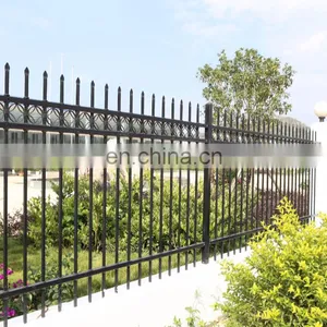 Galvanized Steel Picket Fence PVC Coated Steel Fence Zinc Steel Fence thumbnail-4