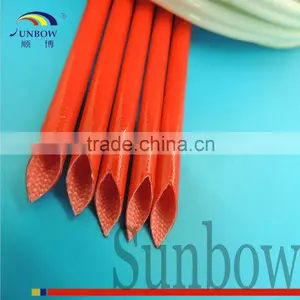 Insulating Varnished Electrical Insulation Fiber Glass Red 25MM Flexible Pipe thumbnail-5