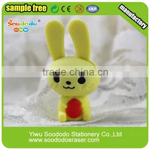 Mini TPR Cute Rabbit Shape 3D Eraser For Kids thumbnail-5