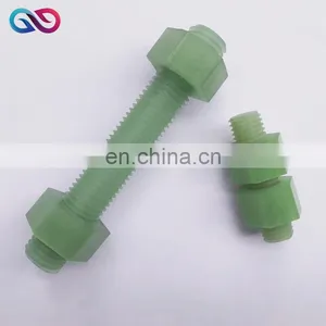 Composite Fiberglass FRP GRP Stud Bolt for Sale FRP Thread Rod GRP Fully Threaded Bolts and Nuts thumbnail-1
