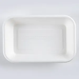 New Hot Disposable Biodegradable 24OZ TRAY Bagasse Food Box Take Away Sugarcane Container thumbnail-4