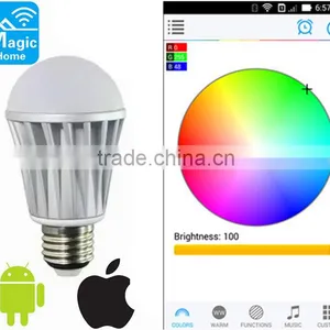 Newest Built-in WiFi Module Smart Lighting Music Flash Color Change WiFi LED Bulb 7W With No Need Of External WIFI Controller thumbnail-1