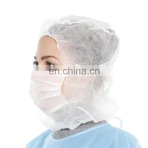 Manufacturer Disposable PP Astronaut Caps Non Woven Hairnet Cap Hood Cover Non-woven PP Hood Balaclava Face Cover thumbnail-1