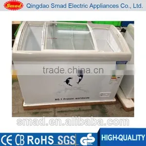 Sliding Glass Curved Door Display Chest Freezer Price thumbnail-1
