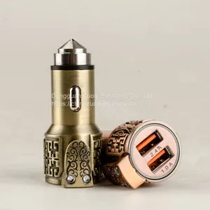 Universal Dual USB In-car Charger Adapter Cigarette Lighter for Android/iOS thumbnail-3
