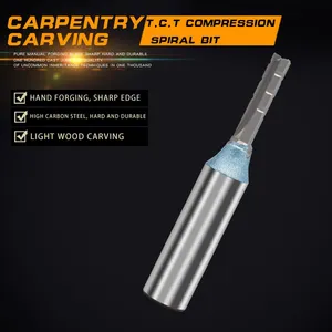 TIDEWAY LC0118 T.C.T MORTISING BIT Z3 Woodworking Milling Cutter Density Board CNC Knife Engraving Cutter Router Bit thumbnail-5