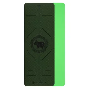 Custom Print Logo Eco-friendly Thick Anti Slip Tpe Yoga Mat Manufacturer thumbnail-2