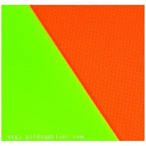 EN471 Fluorescent Dry Fit Polyester Warp Knitted Bird Eye Mesh Fabric thumbnail-2