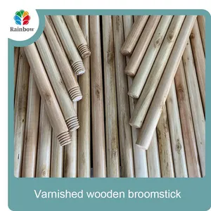 Italian Threaed Varnished Wooden Mop Stick 120cm Length PP Plastic Bristle Broom Head Dustpan Set for Outdoor Home Use thumbnail-4