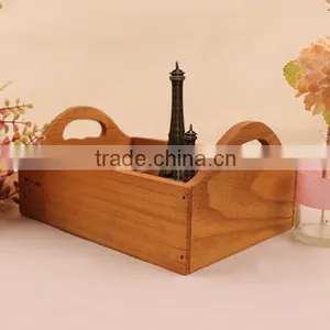 Multifunctional Wooden Partition Beverage Storage Tray Box thumbnail-1