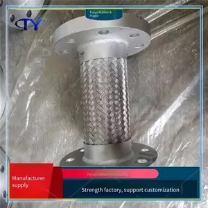 High-pressure Resistant Flange Metal Hose, Ptfe Corrugated Flexible Connection, for Chemical Industry, Waterproof and Insulating thumbnail-4