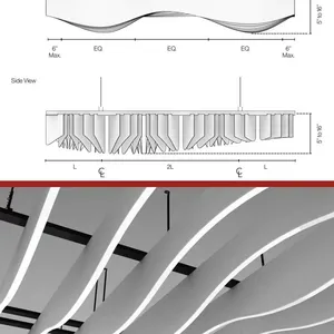 Polyester Fiber Modern Acoustic Ceiling Panel for Office School Cinema Auditorium Noise Reduction thumbnail-2