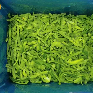 Bulk Supplier of IQF Green Bell Pepper Slices - Premium Quality IQF Frozen Sweet Green Pepper Strips thumbnail-1