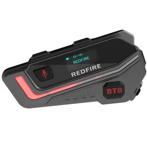 New Motorbike Helmet Group Intercom With FM Radio Music Sharing Headphone With LCD Screen Bluetooth Interphone thumbnail-2