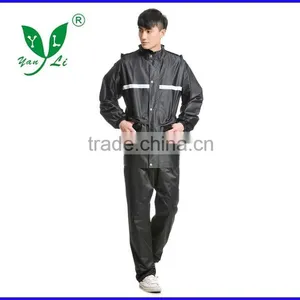 100% Water Proof Reflective Raincoat Hooded With Pants thumbnail-1