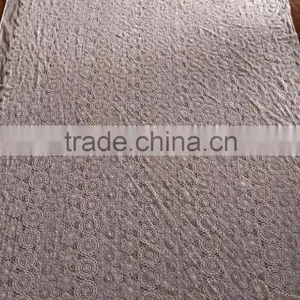 Cotton Lace Fabric Embroidery Water Soluble Full Lace for Garment Accessory thumbnail-6