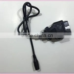 Male OBD Female DC 5.5x2.1 UL 2464 22AWG UV 300V Male to Female Wire Harness thumbnail-1