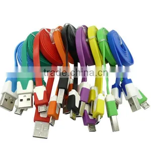 Cheap High Qanlity Noodles V8 Micro Usb Data Cable for Samsung HTC LG SONG thumbnail-4