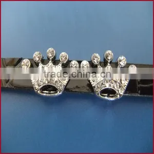 Factory DIY Jewellery Accessories 10MM Rhinestones Crowns Alloy Slide Charms thumbnail-2