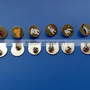 Custom Different Style Dogs Enameled Engraved Metal Badges With Rubber Clutch thumbnail-1