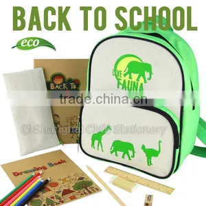 Eco Stationery Set Backpack School Bag thumbnail-1