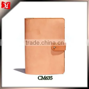 High Quality Waxed Flesh Leather With Button Book Holder Card Holder thumbnail-1