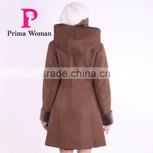 2015 New Design Winter Women Coat Long Slim Fit Wool Fur Overcoat thumbnail-3