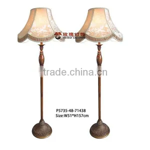 Antique Resin Floor Lamp With Lint Shade thumbnail-1
