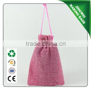 Logo Print Drawstring Bags Small Jute Bag Storage Bag thumbnail-2