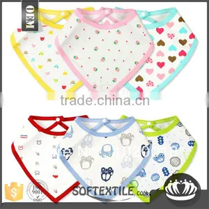 Wholesale Promotional Soft Cotton Cheap Triangle Bandana Baby Bibs Most Popular thumbnail-1
