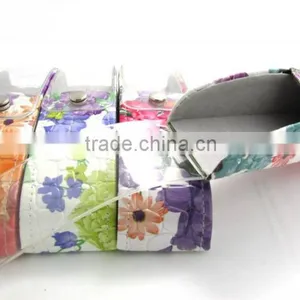 Colorful Flower Pattern Handmade Eyeglasses Glasses Case thumbnail-2
