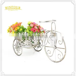 Bike Shape Wire Metal Basket Flower Pot for Gift Home Decoration thumbnail-2
