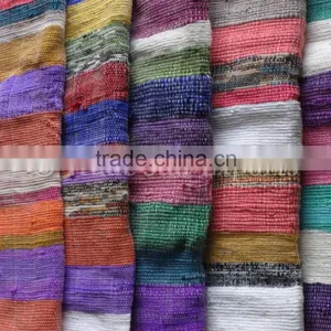 Handmade Cotton Rugs Reversible Area Rug Hand Loomed Rug Reversible Bohemian Throw thumbnail-1