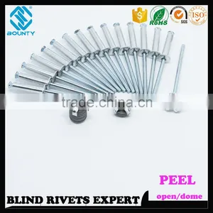 HIGH QUALITY OPEN END MANUFACTURER ALUMINUM BLIND PEEL TYPE RIVETS thumbnail-2